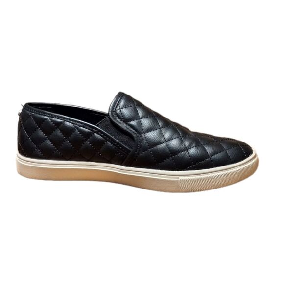Pre-Owned Used Great Condition Steve Madden ECENTRCQ BLACK Slip Ons Size 8M! - Picture 5 of 11